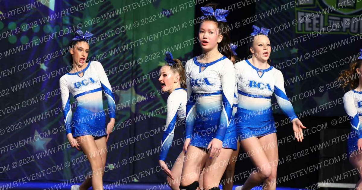 Beach Cheer Athletics Rapids · Feel the Power East