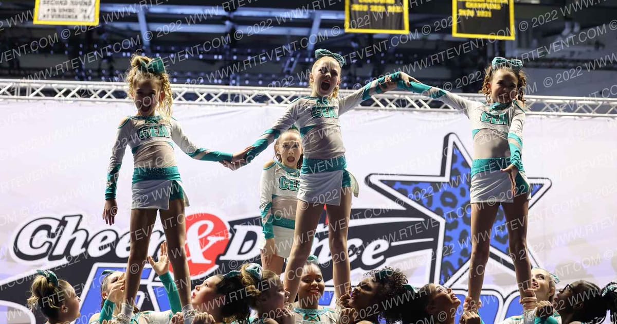 Cheer Extreme Maryland Calvert Teal Lightening · Rumble in the Jungle