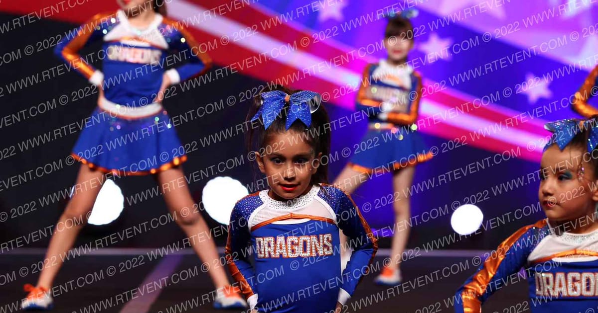 Texas Cheer Dragons Rain Drops · Cheer Power Southern Nationals