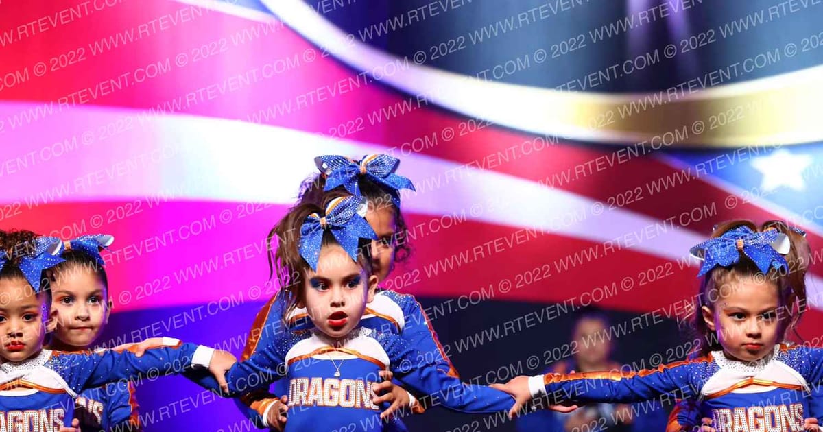 Texas Cheer Dragons Orange cuties · Cheer Power Southern Nationals