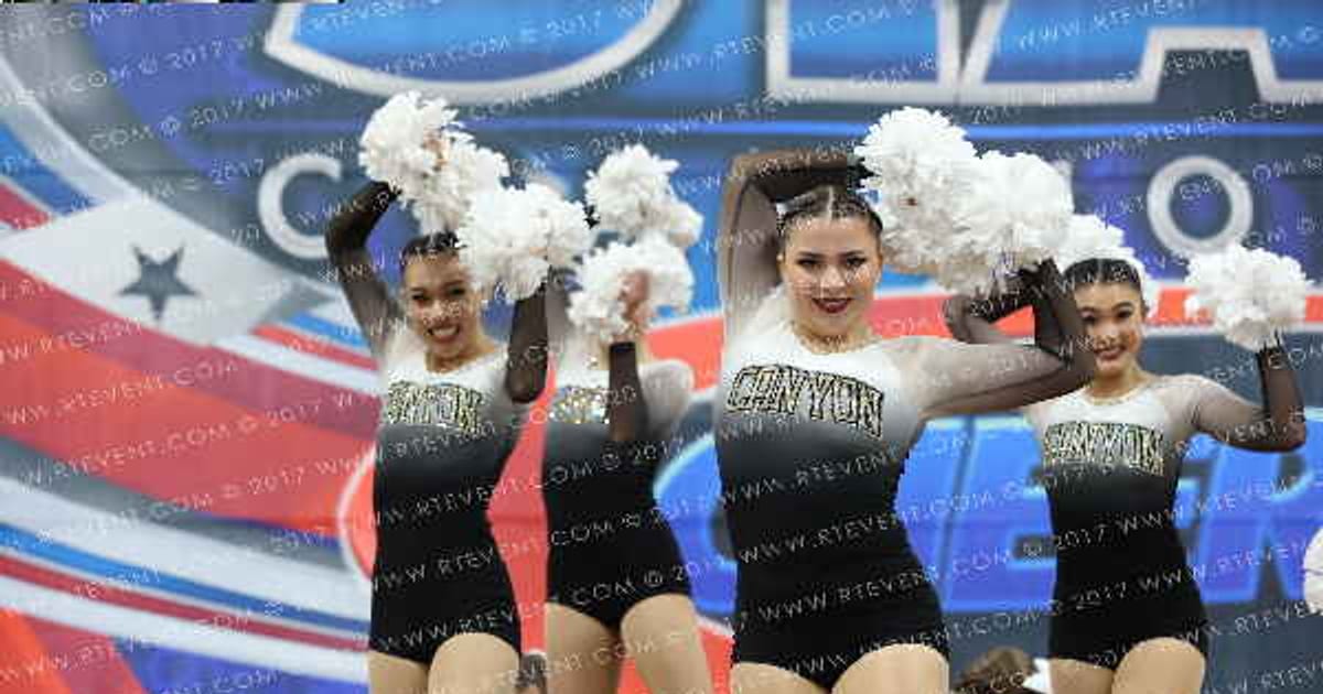 Canyon HS Large Varsity Pom Adv. · CA State Championships Ontario