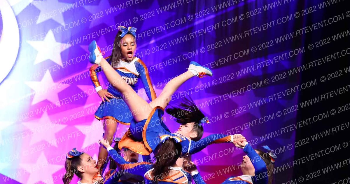 Texas Cheer Dragons Orange Crush · Cheer Power Southern Nationals