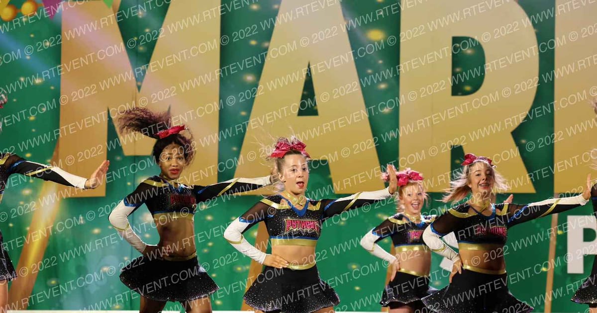 East Mississippi Cheerleading Pythons · Mardi Gras Biloxi Showdown