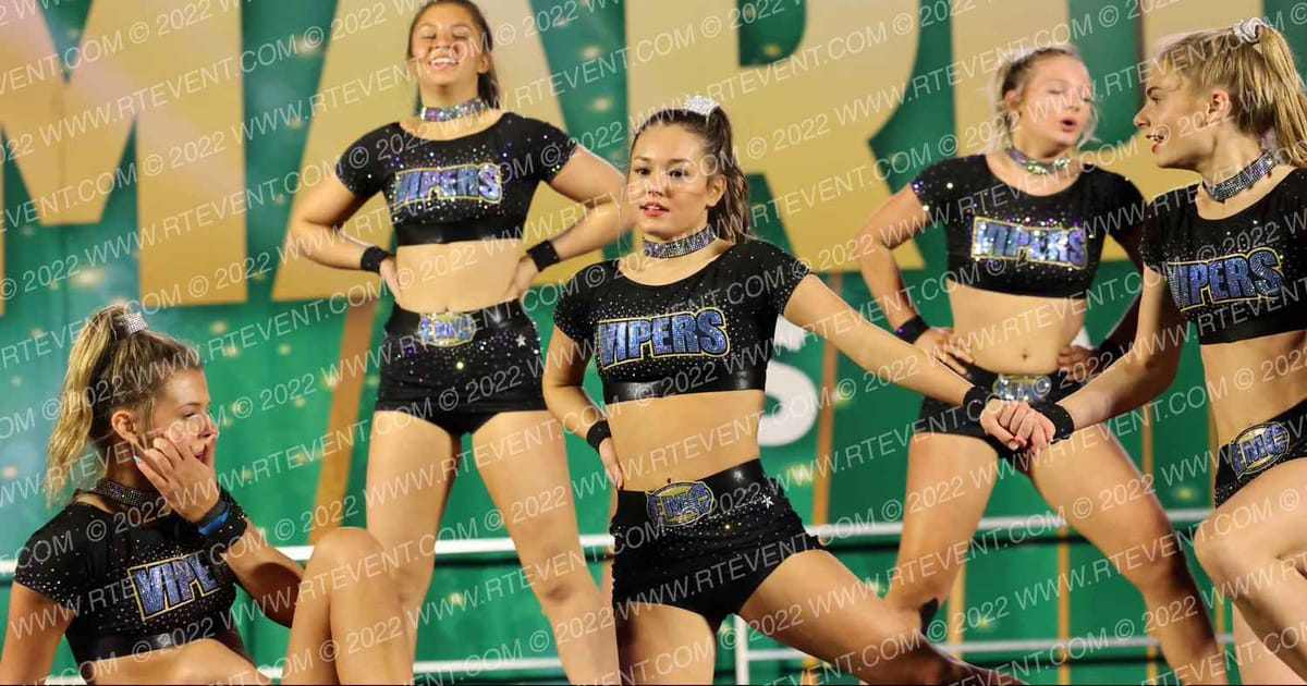 East Mississippi Cheerleading Vipers · Mardi Gras Biloxi Showdown