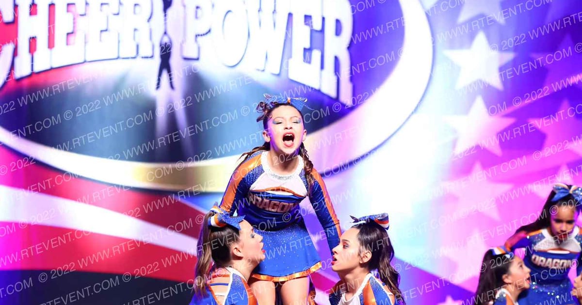 Texas Cheer Dragons Orange Crush · Cheer Power Southern Nationals