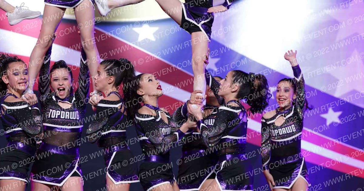 Top Dawg Cheer & Tumbling Purple Reign · Cheer Power Southern Nationals