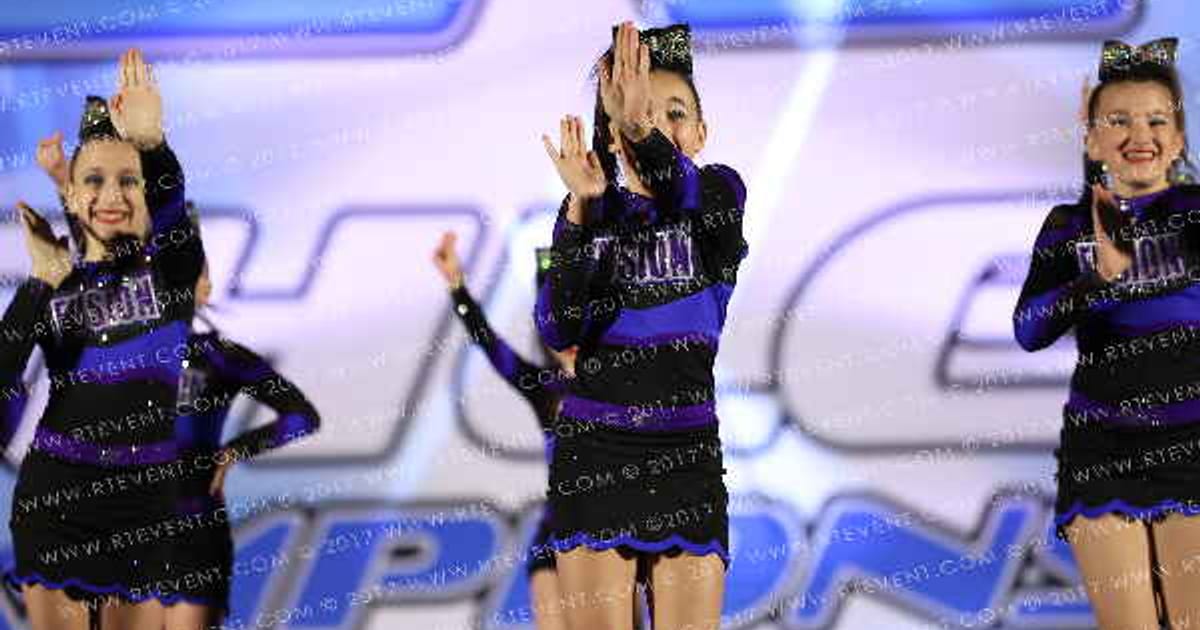 Arizona Fusion Cheer Blue Mist · Athletic Championship Phoenix Nationals
