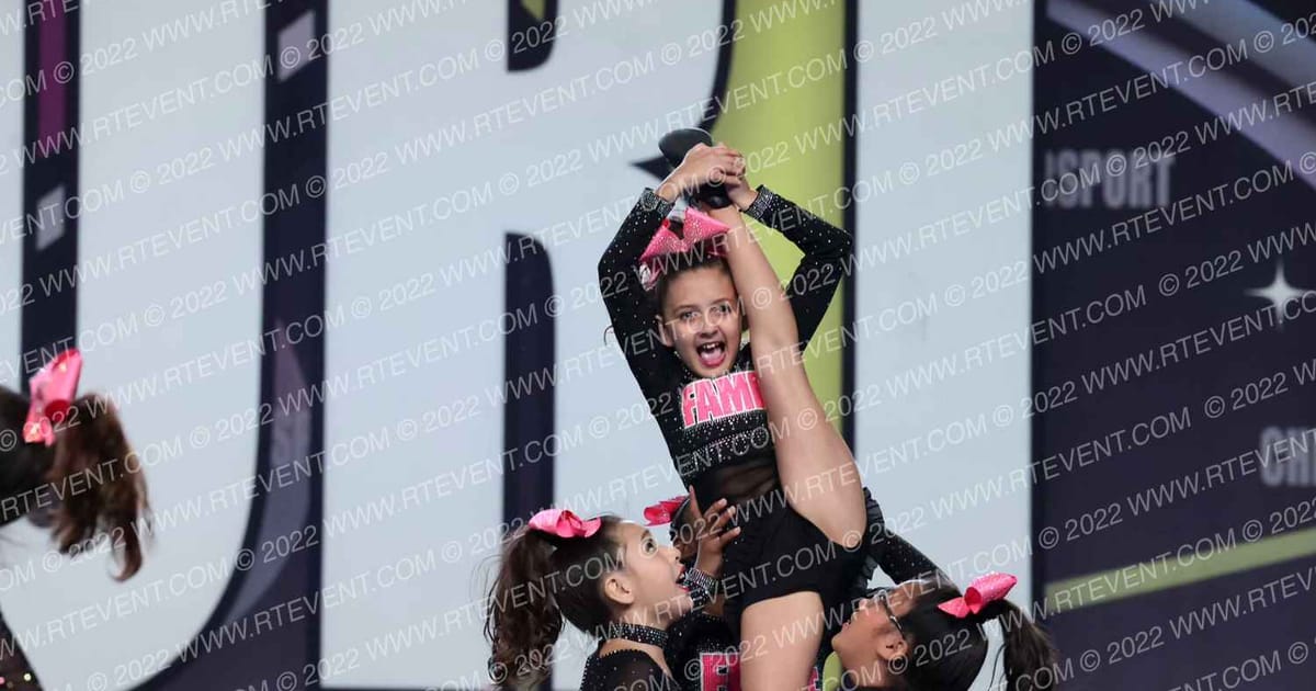 West Coast Fame Allstars Cheer BOMBSHELLS · CHEERSPORT Nationals
