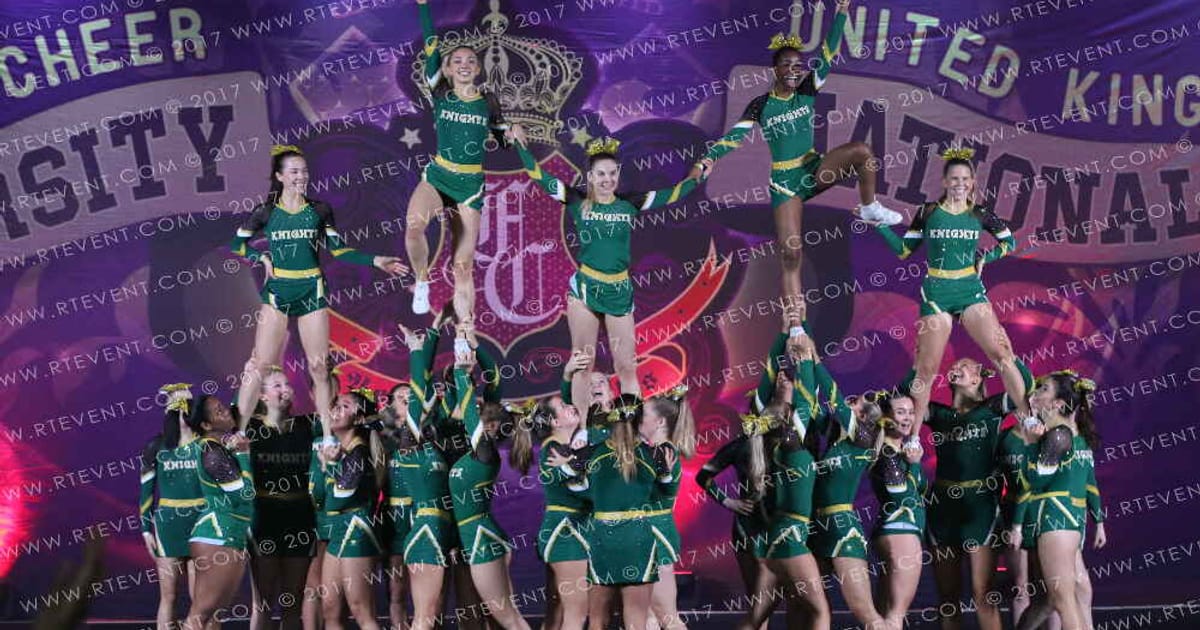 University of Nottingham Cheerleading Knights Emerald · Heart of England UK University Nationals