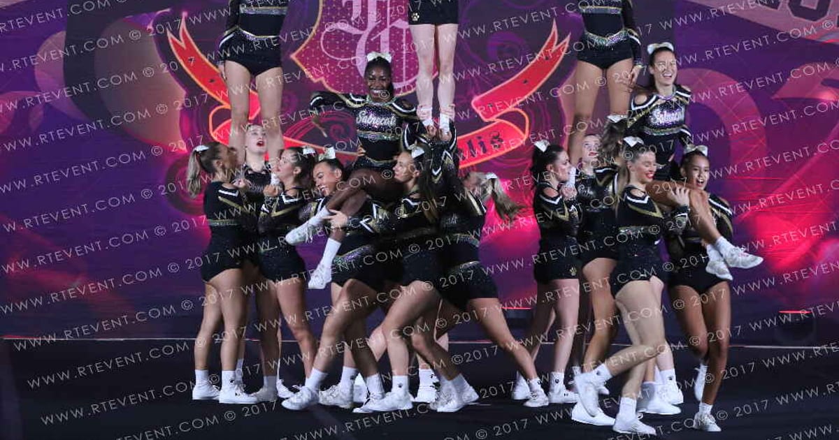 Sheffield Sabrecats Stunt Cheerleading Silver · Heart of England UK University Nationals