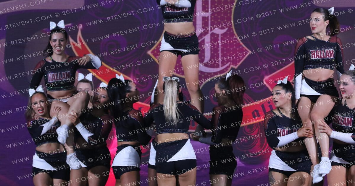 Hallam Cheer and Dance Crimson · Heart of England UK University Nationals