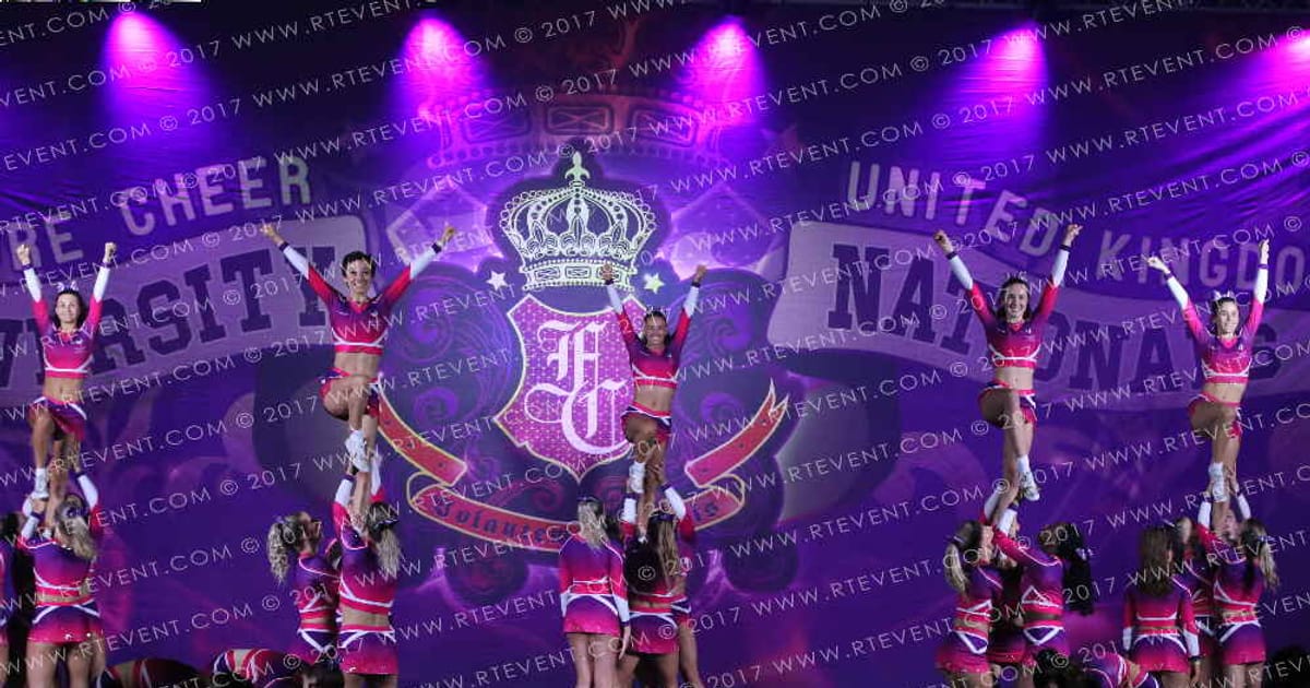 Loughborough Students Cheerleading Large University All Girl Level 3 · Heart of England UK University Nationals