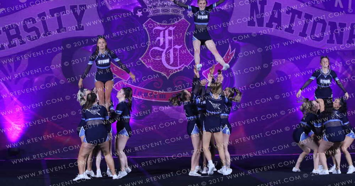 Sheffield Sabrecats Stunt Cheerleading Gold · Heart of England UK University Nationals