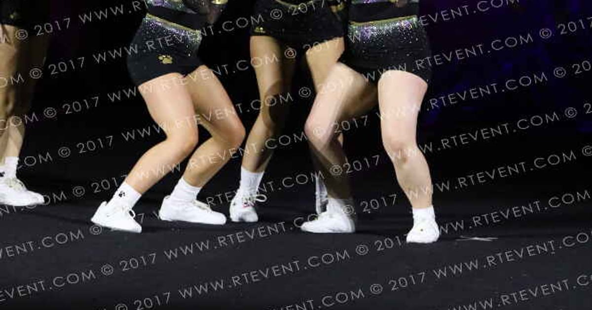 Sheffield Sabrecats Stunt Cheerleading Obsidian · Heart of England UK University Nationals