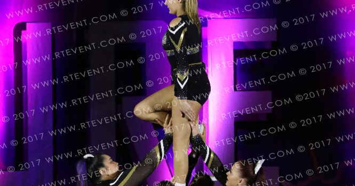 Sheffield Sabrecats Stunt Cheerleading Storm · Heart of England UK University Nationals