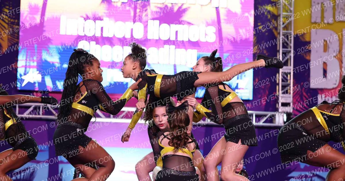 Interboro Hornets Cheerleading Super Swarm · ACDA Reach the Beach Rec Nationals