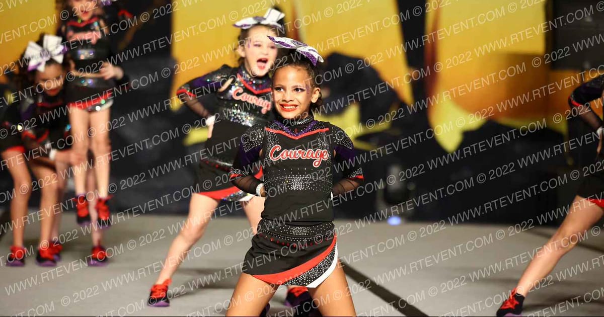 Courage Cheer & Dance United Midnights · Gold Rush Super Floor Two