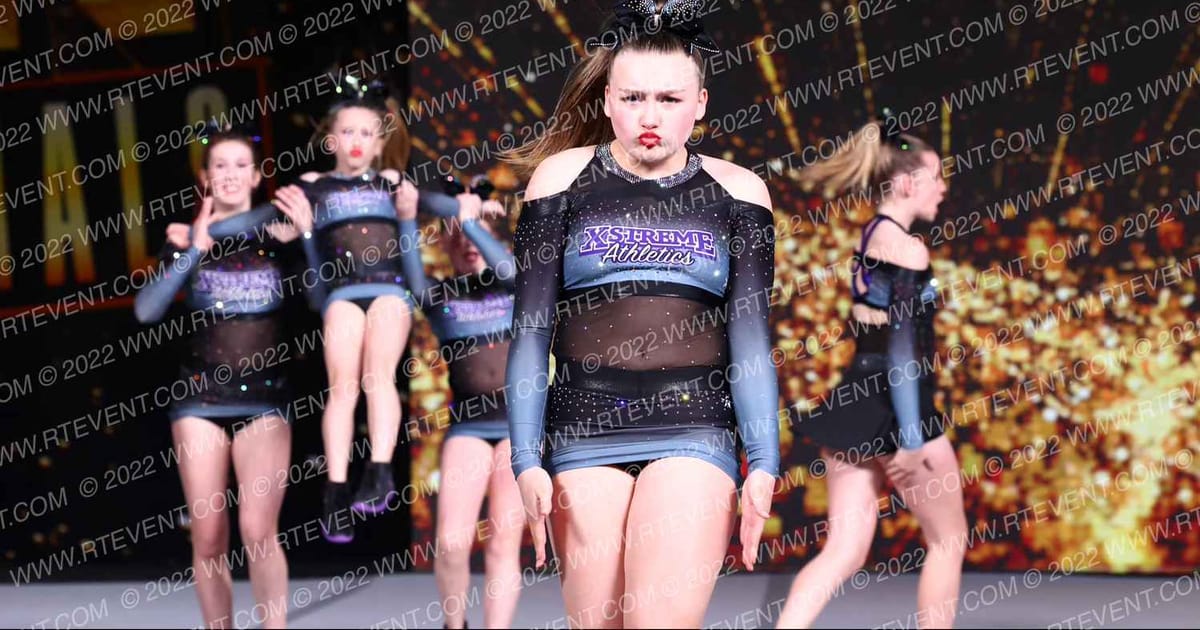 Xstreme Athletics Tumble & Cheer Lady Lightning · Gold Rush Super Floor One