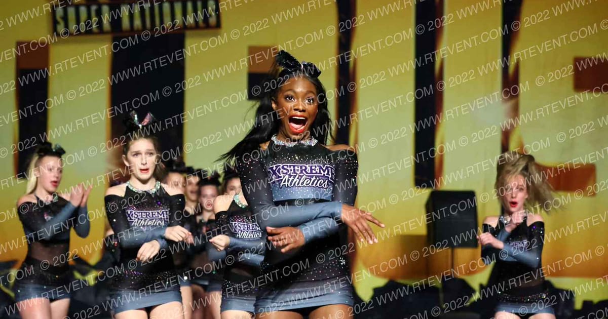 Xstreme Athletics Tumble & Cheer Scorch · Gold Rush Super Floor Two