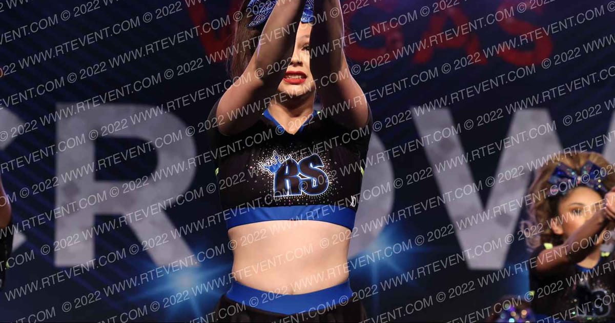 Royal Storm Elite Cheer Midnight · Vegas Crown Photo