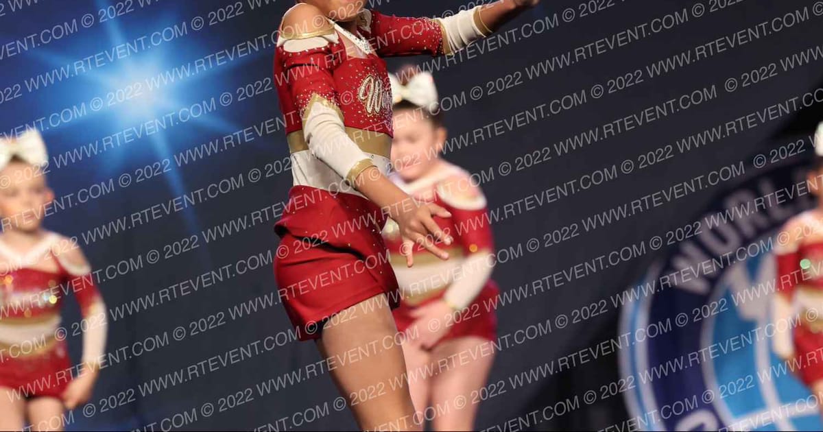 Warrior Cheer Lightning · Vegas Crown Photo