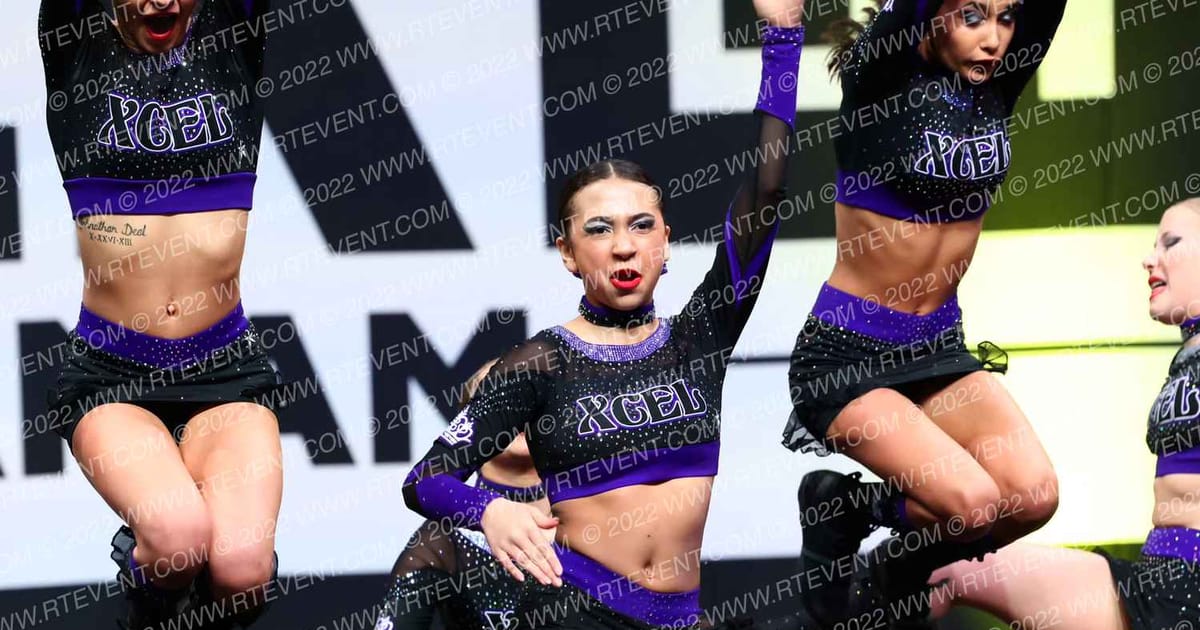 Cheer Xcel Purple Reign · Canam Fixed