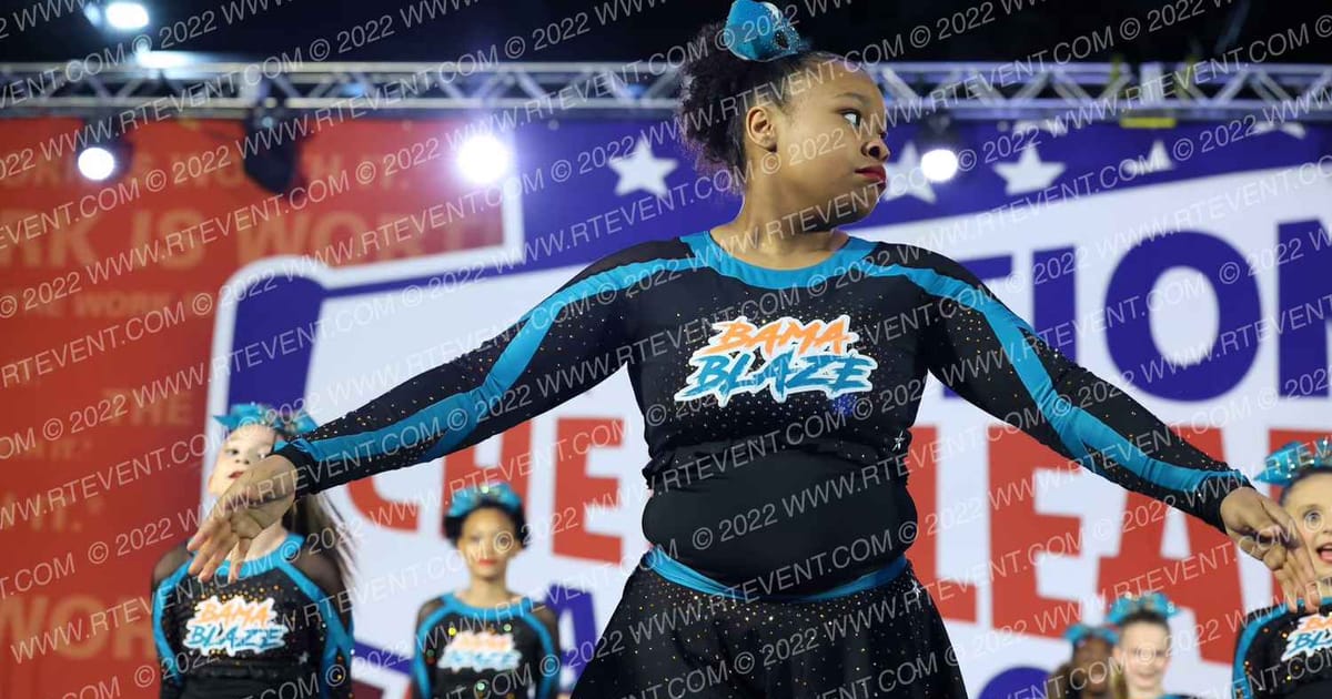 Bama Blaze Cheer Powerpuff Girls · NCA Birmingham DIDII