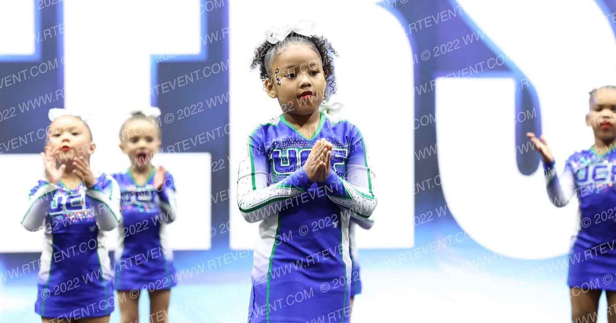 University Cheer Force Tiny Rays · Cheersport NorCal