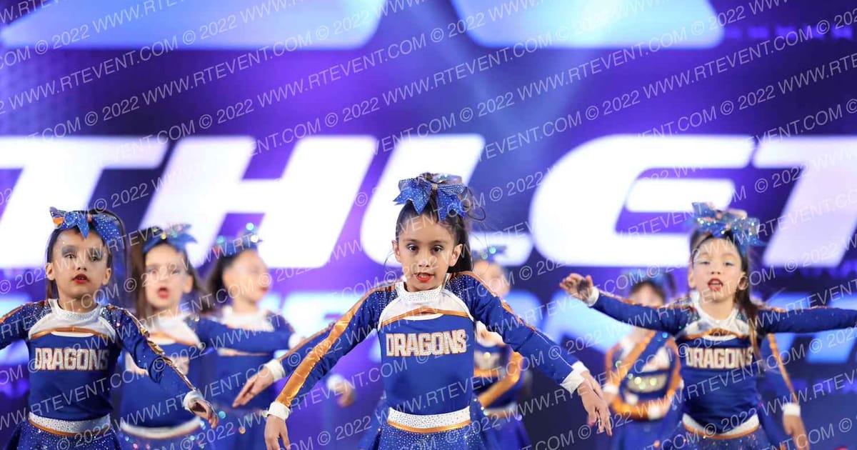 Texas Cheer Dragons Rain Drops · Athletic Championship Houston Nationals DI DII