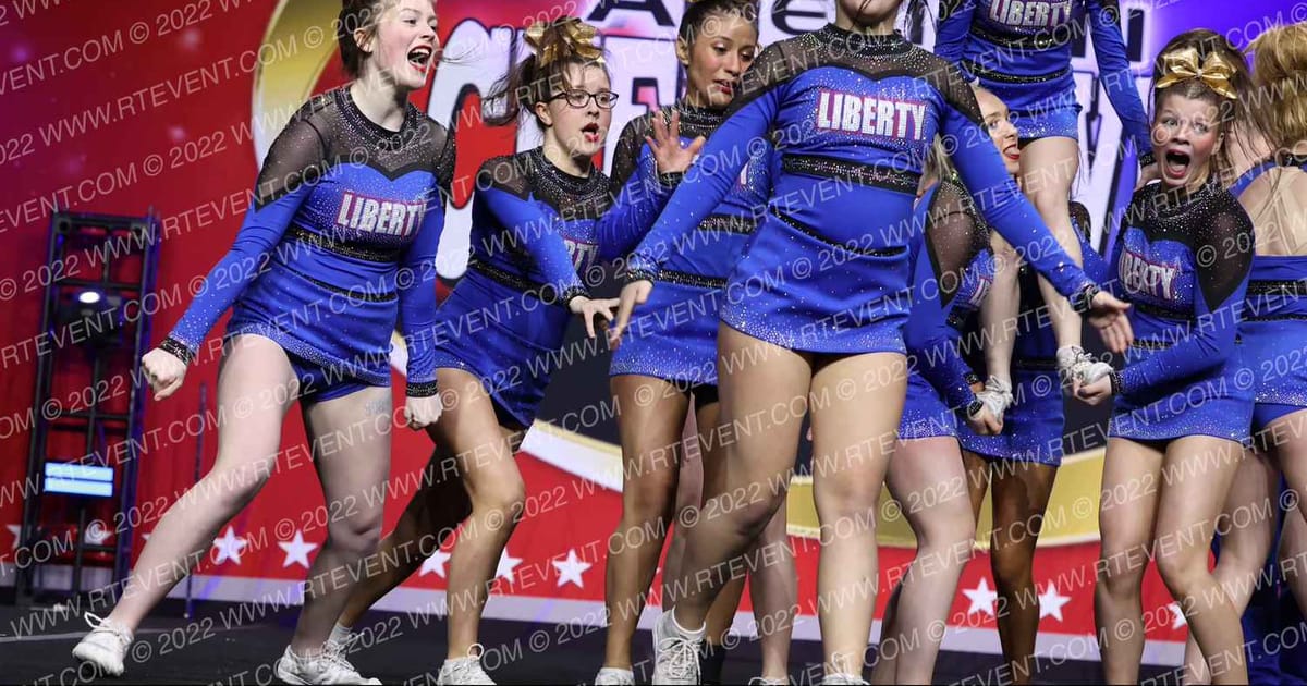 Liberty Athletics Gold Rush · Cheer Power Grand Nationals USE