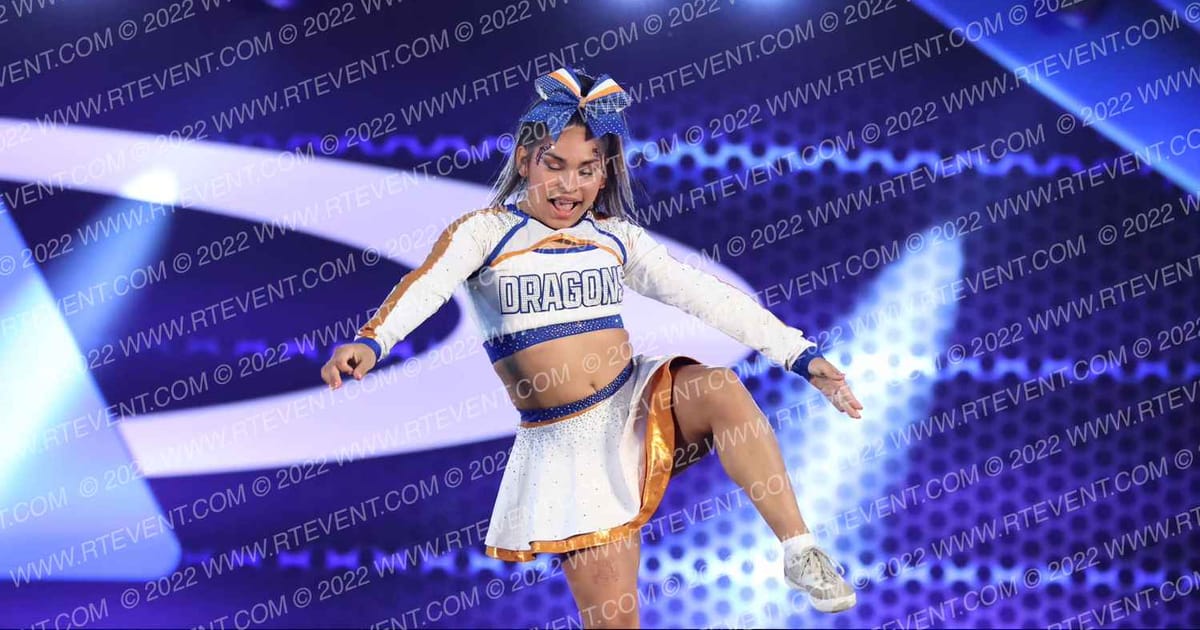 Texas Cheer Dragons Blue Angles · Athletic Championship Houston Nationals DI DII