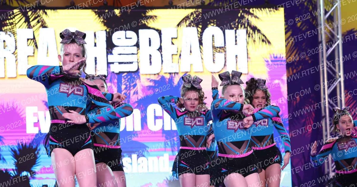 Evolution Cheer Teal Riot · ACDA Reach the Beach Grand Nationals AllStar DIDII USE