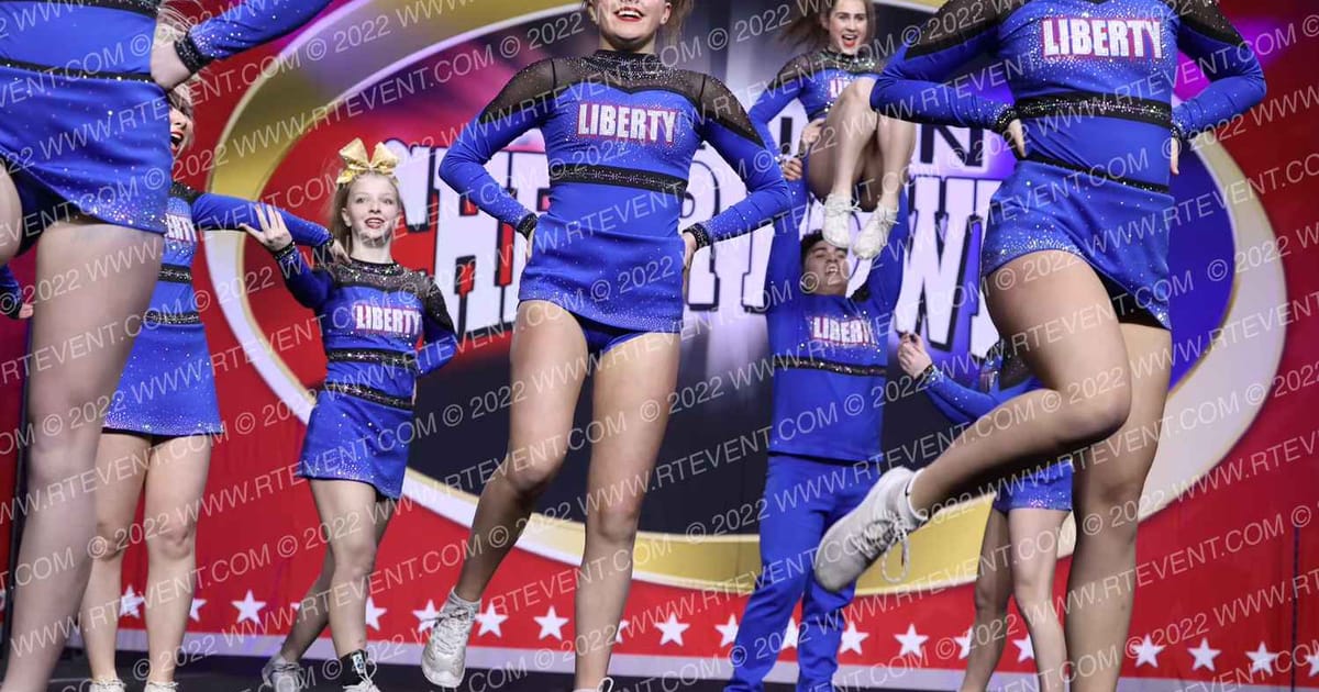 Liberty Athletics Gold Rush · Cheer Power Grand Nationals USE