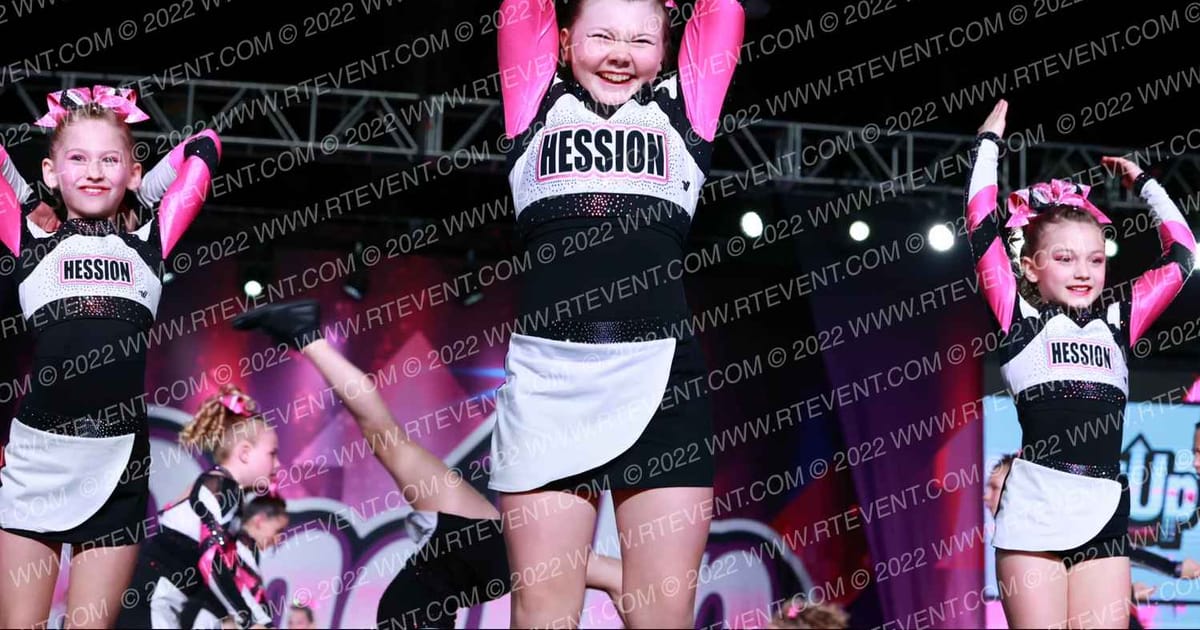 Hession Cheer Academy Pink Sizzle · One Up Grand Nationals