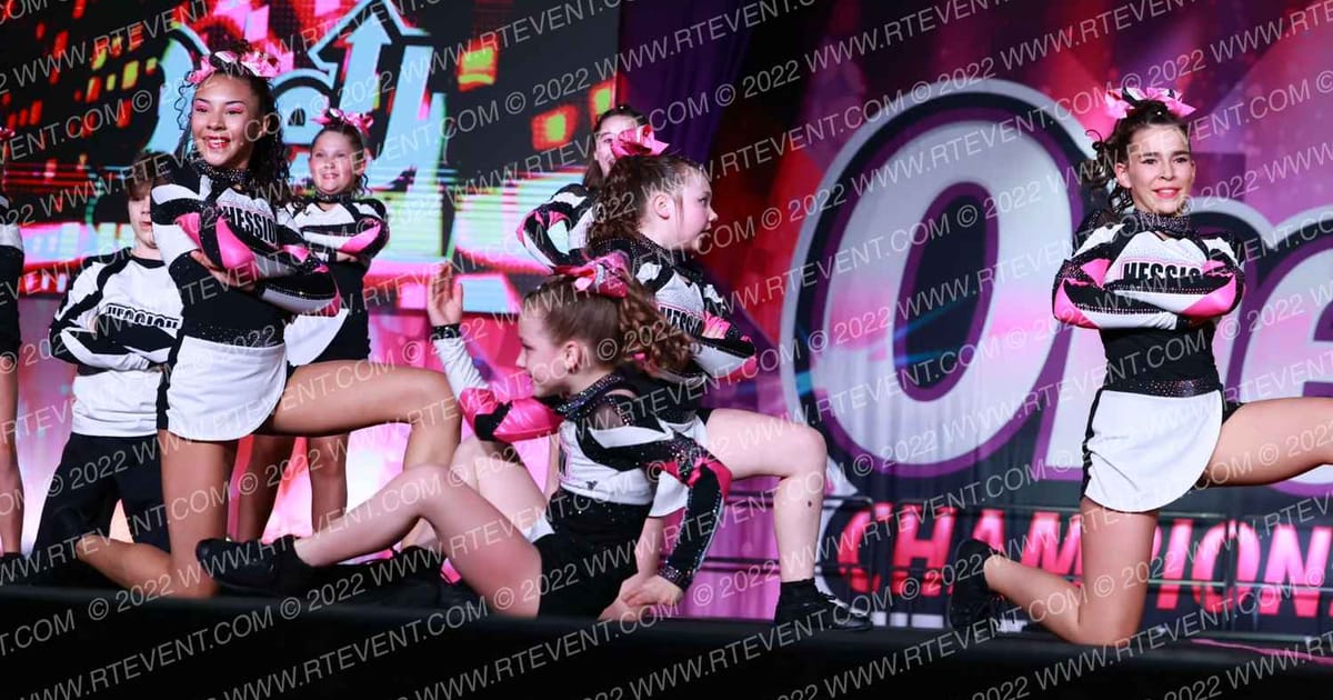 Hession Cheer Academy Pink Midnight · One Up Grand Nationals