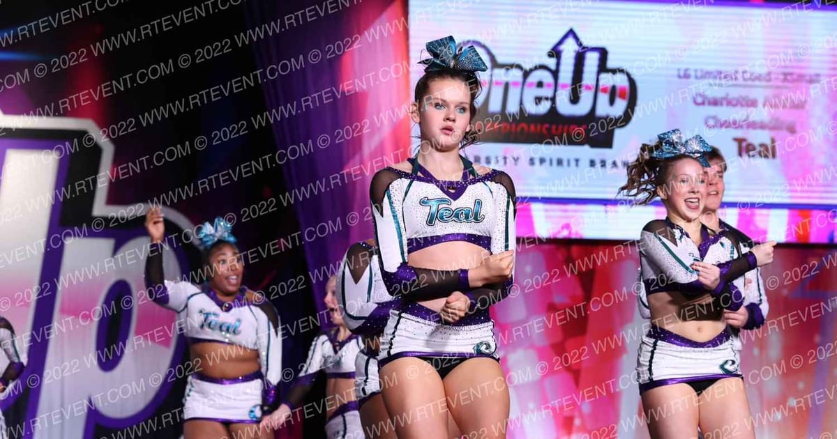 Charlotte Allstar Cheerleading Teal · One Up Grand Nationals