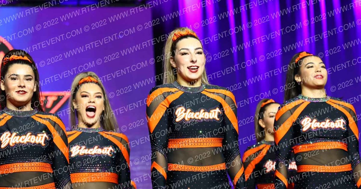 West Coast Fury Cheerleading Blackout · Next Level Nationals