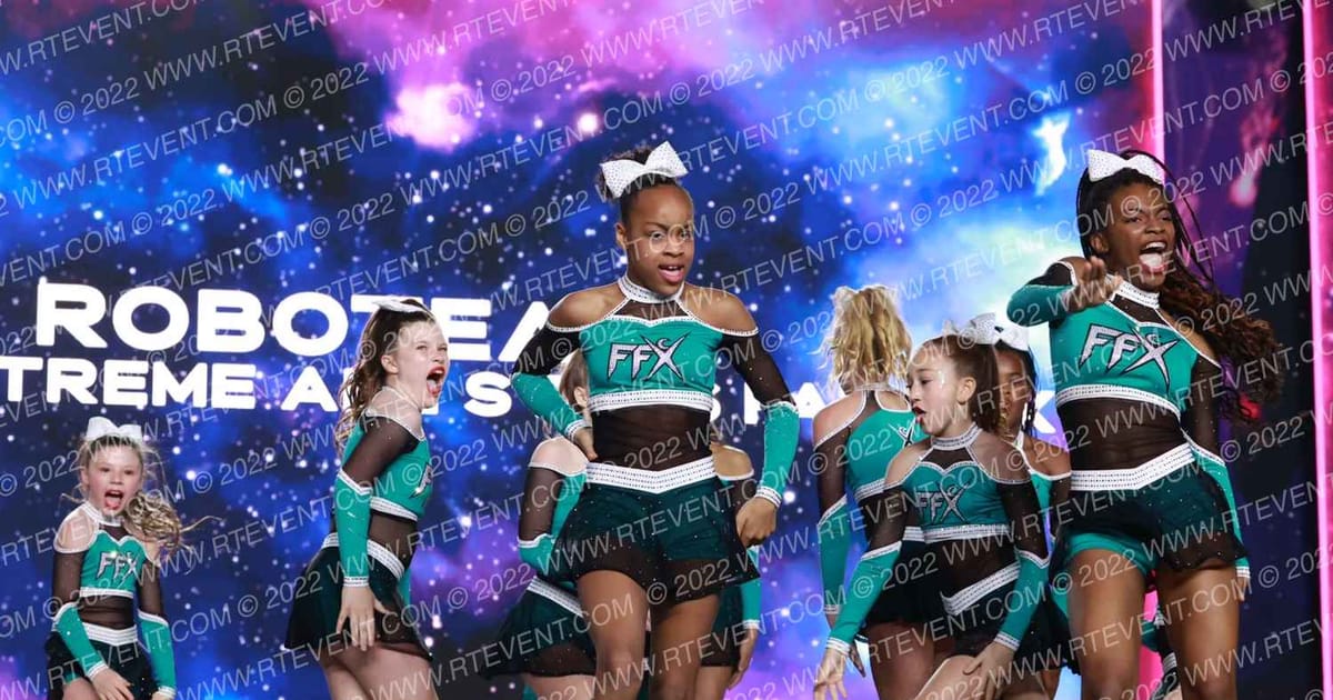 Cheer Extreme All Stars Fairfax RoboTeal · All Star Worlds Saturday