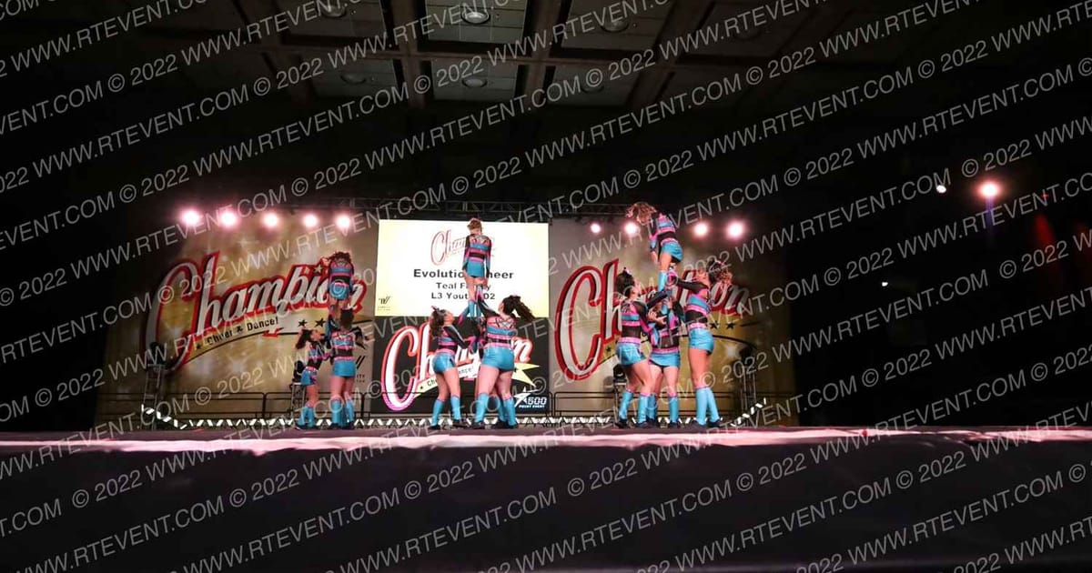 Evolution Cheer Teal Frenzy · CCD Grand Nationals CHEER