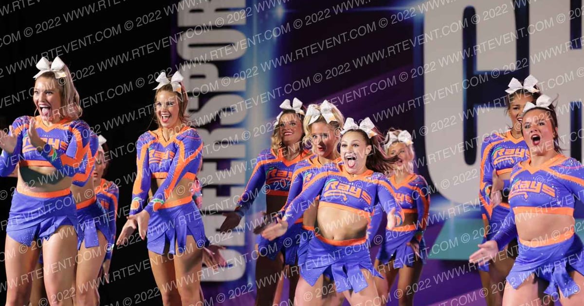 The Stingray Allstars Orange · CHEERSPORTCartersvilleClassic