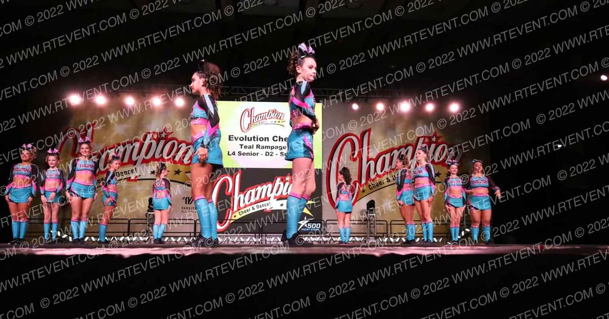 Evolution Cheer Teal Rampage · CCD Grand Nationals CHEER