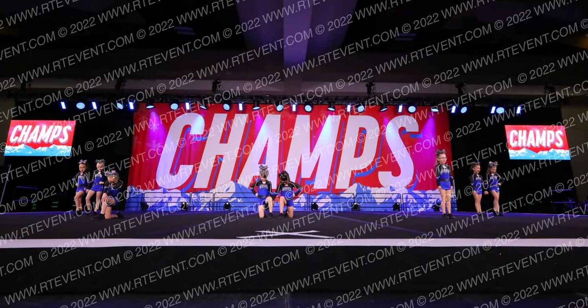 Cheer Athletics - Denver Tiny White · CHAMPS Grand Nationals DIDII