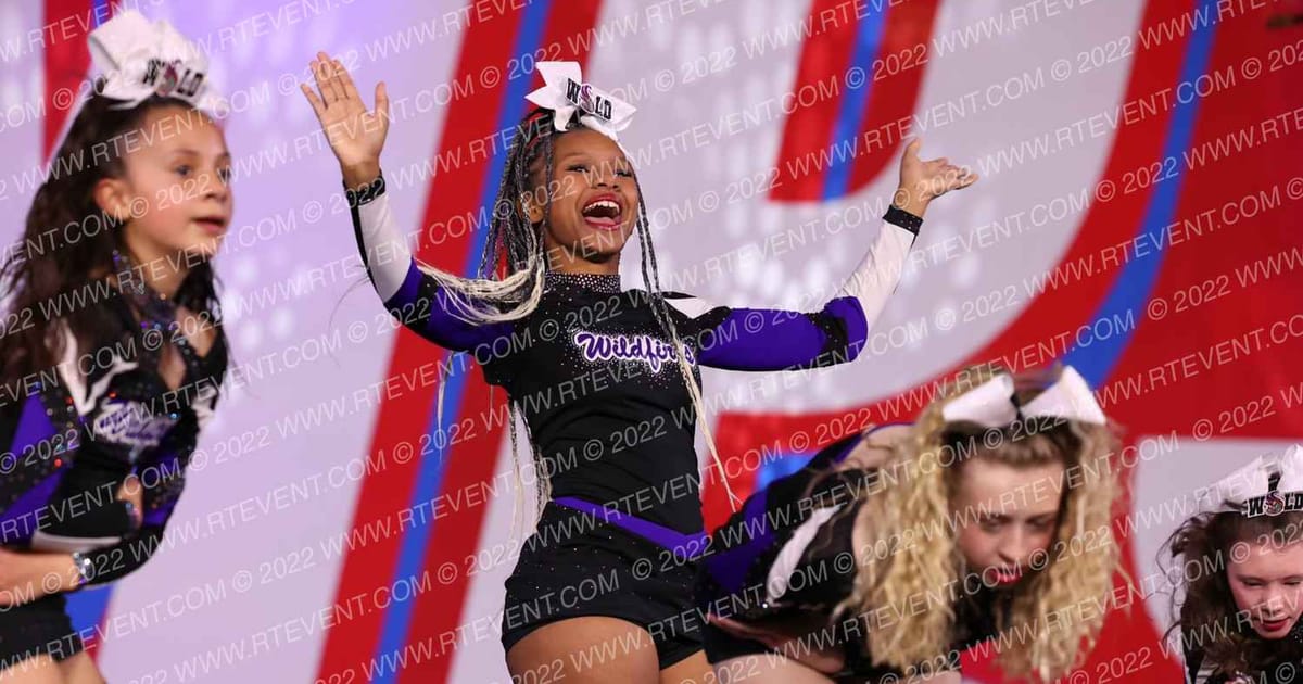 Cheer Spirit Colorado Wildfire Code Purple · CHAMPS Grand Nationals DIDII