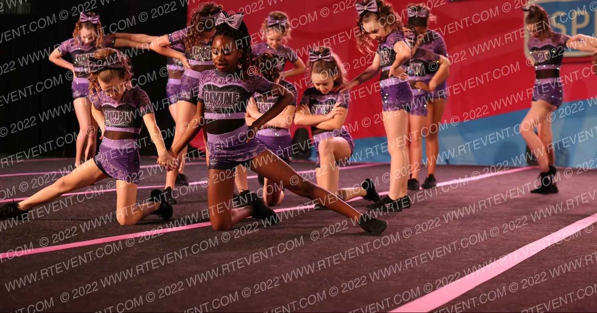 Divine Athletics Cheer Amethyst · Aloha Baltimore Showdown