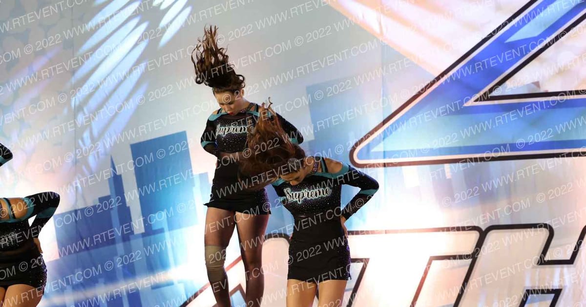 Supreme Cheer and Tumble Teal Dynasty · Athletic Phoenix Nationals DIDII