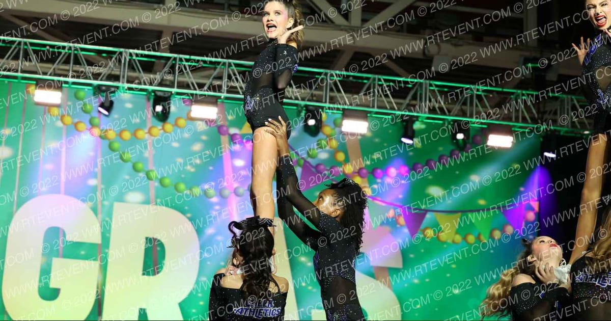 Cheer Athletics Emerald Coast Bay Benga1s · Mardis Gras Grand Nationals
