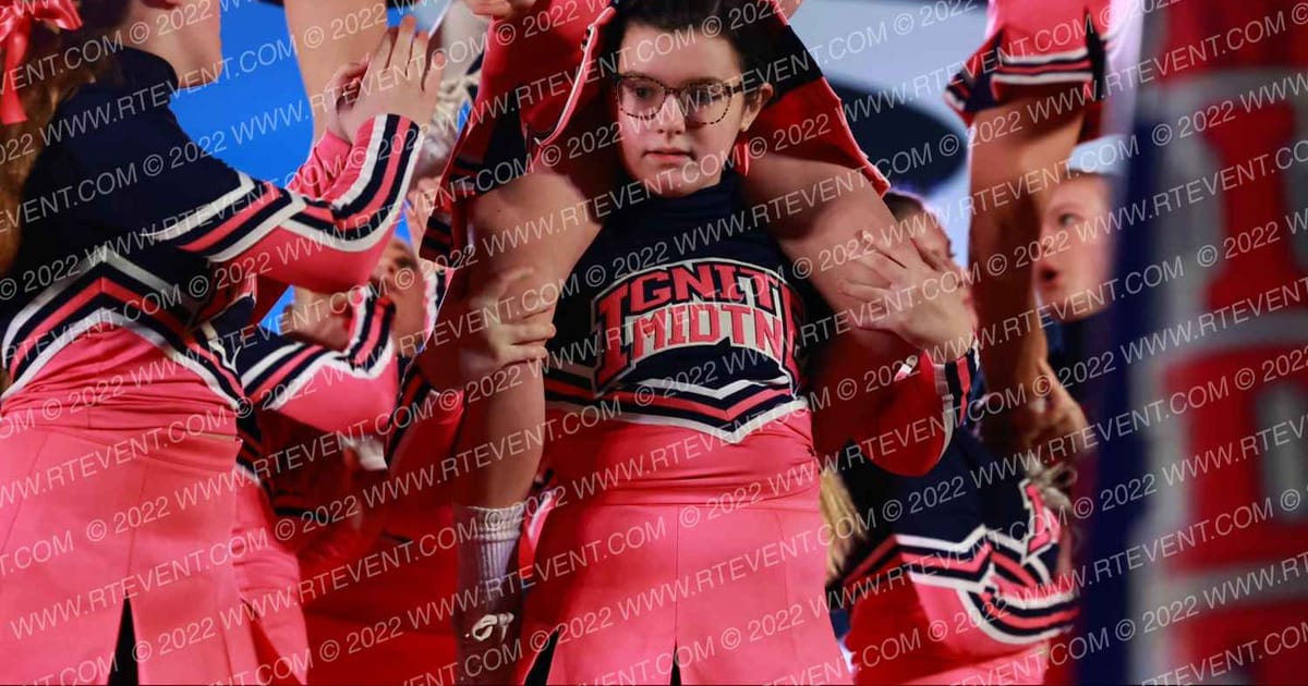MIDTN Cheer Ignite Flames · Athletic Championships Chattanooga Nationals DIDII